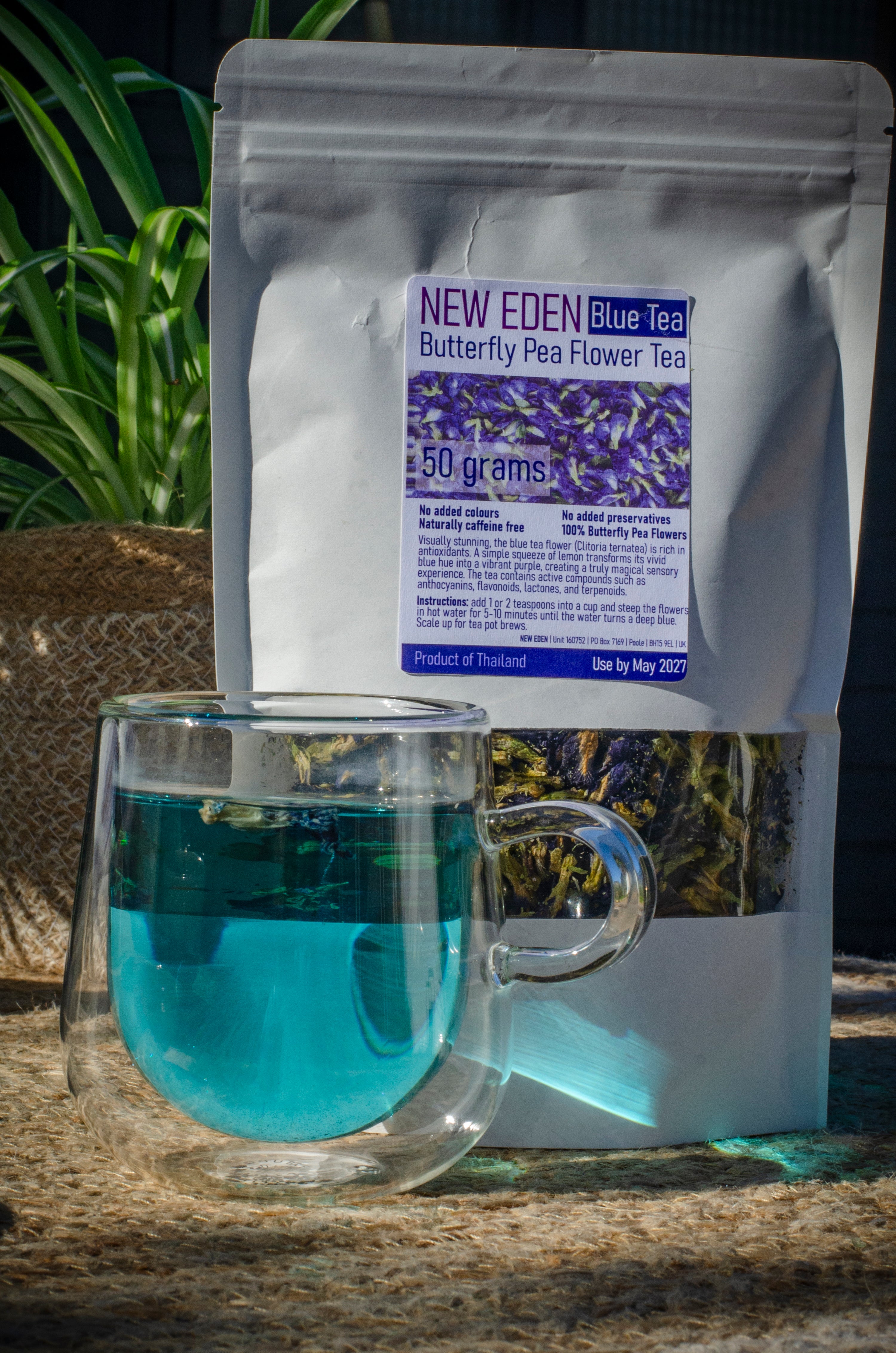 Butterfly Blue Pea Flower Tea | 50g | Colour Changing Tea | Iced Drinks | Cocktails | Rich in Antioxidants